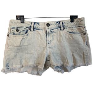MEK DNM Karouba Bleached Blue Jean Shorts Distressed 31